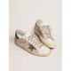 Men's Super-Star in light silver mesh with gray star