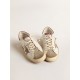 Super-Star with suede star and brown leather heel tab