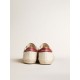 Men's Super-Star LTD in suede with green metallic star and red heel tab