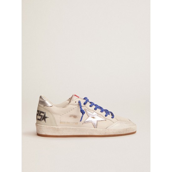 Men's Ball Star LTD in white nappa with silver star