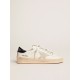 Men's Stardan with star in ice-gray suede and blu-navy heel tab
