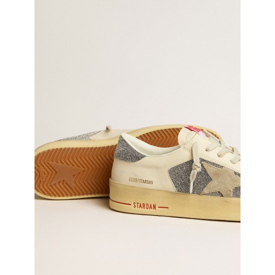 Men's Stardan in suede with sand star and Swarovski crystal inserts
