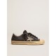 Men's V-Star LTD in black canvas with ice-gray star and heel tab