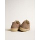 V-Star in dove-gray suede with white nappa leather star