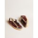 Men’s Super-Star Penstar LAB in burgundy suede with perforated star
