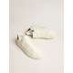 Purestar with white star and burgundy lizard-print heel tab
