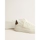 Purestar with white star and burgundy lizard-print heel tab