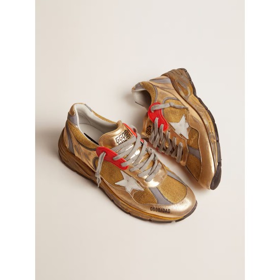 Men's Dad-Star gold with distressed finish