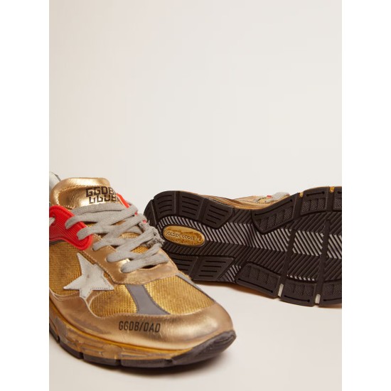 Men's Dad-Star gold with distressed finish