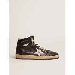 Men's Sky-Star in black nappa with white star