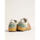 Ball Star in gray suede with red star and silver heel tab