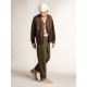 Stardan in beige nylon and mesh with tobacco suede inserts