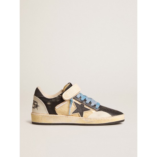 Men’s Ball Star Pro in black leather with Velcro strap