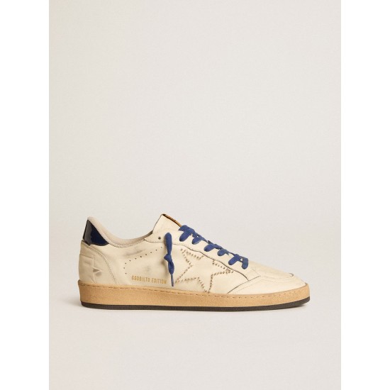 Ball Star LTD with embroidered star and blue patent leather heel tab