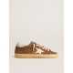 Super-Star in suede with leopard print and cream leather star
