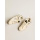Women's Super-Star LTD in nappa leather with silver metallic leather star and rhinestones