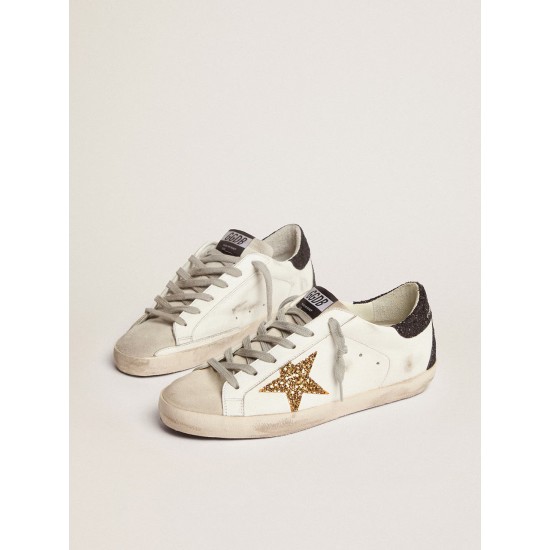 Super-Star LTD with gold star and black glitter heel tab