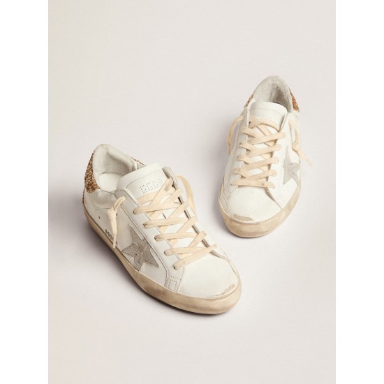 Super-Star with silver leather star and snake print