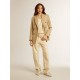 Women's Super-Star LTD in nappa leather with platinum star and blue glitter heel tab