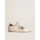 Women's Super-Star with lizard print with green star and platinum heel tab