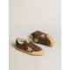 Women's Super-Star Penstar LTD in brown leather with pink suede star