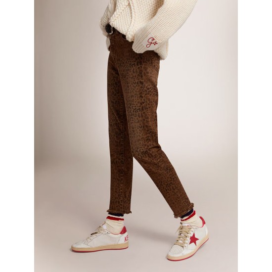 Women's Ball Star in white leather with red star and heel tab
