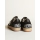 Women's Ball Star in black suede with white leather star