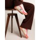 Women's Ball Star in white nappa with glitter star