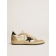 Ball Star in nappa and suede with black glitter star and heel tab