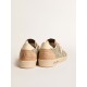 Ball Star in platinum glitter with cream leather star and nubuck toe