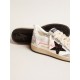 Ball Star in white mesh with black glitter star and silver inserts