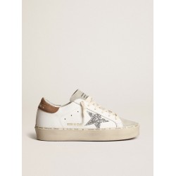 Hi Star with silver glitter star and dove-gray nubuck heel tab