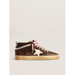 Mid Star in brown suede with white leather star