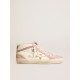 Mid Star with gold leather star and pink suede flash with pearls