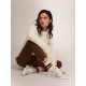 Stardan sneakers in white leather with lived-in treatment