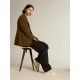 Stardan in ecru nappa leather with gold glitter star and heel tab
