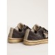 Women's V-Star LTD in black canvas with ice-gray star and heel