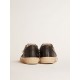Women’s V-Star in black nappa leather with a black leather star