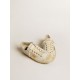 V-Star in white leather with gold metallic leather star