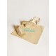 Women's V-Star in canvas with all-over pearls and raffia