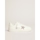 Women’s Purestar in white leather with silver Swarovski crystal star