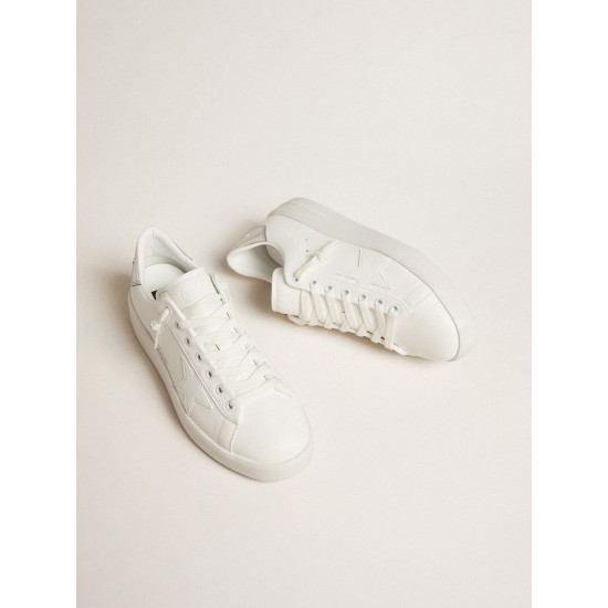 Women’s bio-based Purestar with white star and mirror-effect heel tab