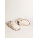 Running Sole in nappa with silver star and gold leather heel tab