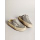 Women's Space-Star Sabot in glitter with ice-gray star and tab