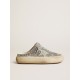 Women's Space-Star Sabot in glitter with ice-gray star and tab