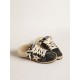 Ball Star Sabots in nappa with platinum star and shearling lining