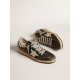 Ball Star in black leather with Swarovski crystal decoration
