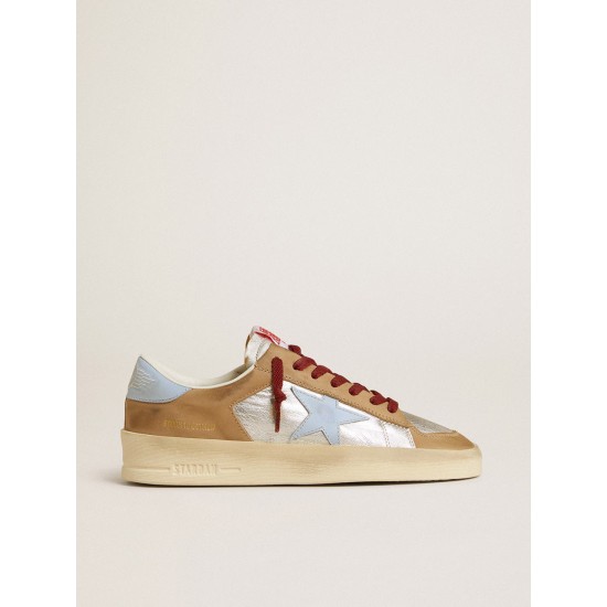 Women's silver Stardan LTD with light blue leather star and nubuck inserts