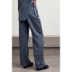 Journey studded satin-jacquard wide-leg pants