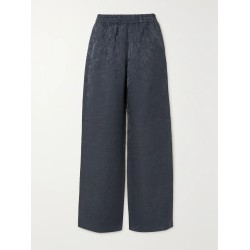 Journey studded satin-jacquard wide-leg pants
